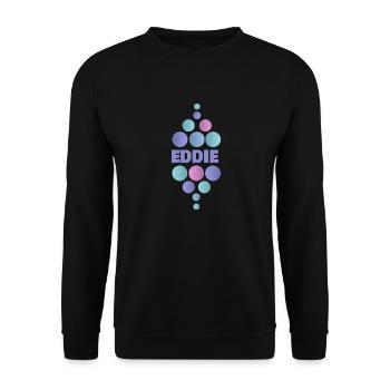 Eddie as a first name - Unisex Sweatshirt - black - Front - Alina (178cm) & Michal (187cm)