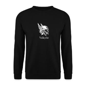 Valkyrie avec casque en blanc - Sweat-shirt Unisexe - noir - Devant - Alina (178cm) & Michal (187cm)
