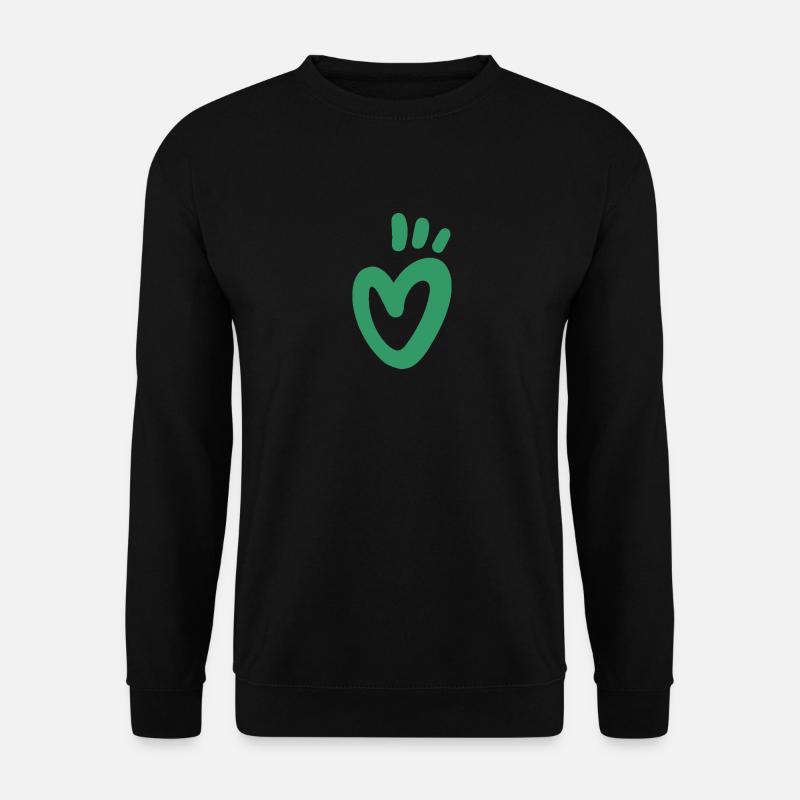 Herz T-Shirt - Unisex Pullover - Schwarz