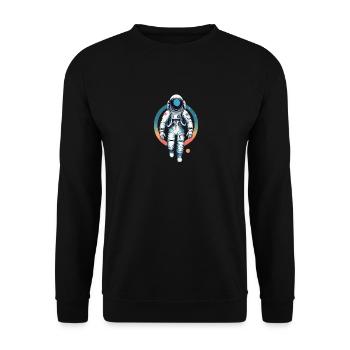 L’astronaute dans l’espace - Sweat-shirt Unisexe - noir - Devant - Alina (178cm) & Michal (187cm)