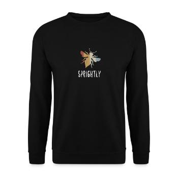 Retro Bee Sprightly Biene Be Sprightly - Unisex Sweatshirt - black - Front - Alina (178cm) & Michal (187cm)