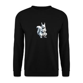 Squirrel - Cute Low Polygon Design - Unisex Sweatshirt - black - Front - Alina (178cm) & Michal (187cm)