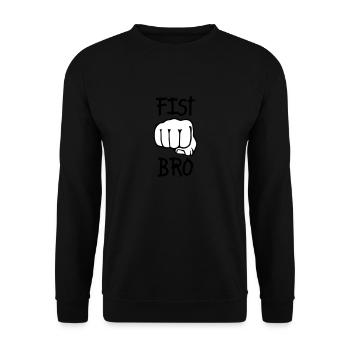 fist bro 2c - Unisex Pullover - Schwarz - Vorne - Alina (178cm) & Michal (187cm)