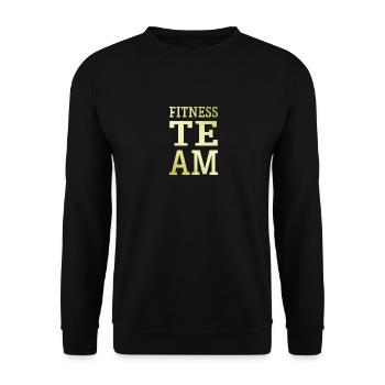 Entraînement en salle de sport de l’équipe de fitness - Sweat-shirt Unisexe - noir - Devant - Alina (178cm) & Michal (187cm)