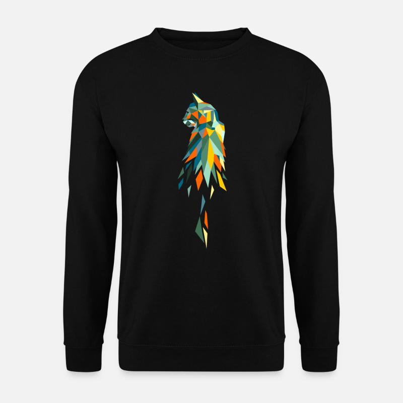 katze bunt retro polygon - Unisex Pullover - Schwarz