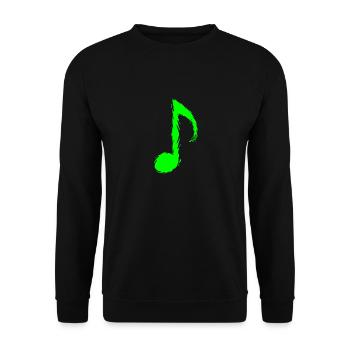 Music note Green. Light green. Vector - Unisex Sweatshirt - black - Front - Alina (178cm) & Michal (187cm)