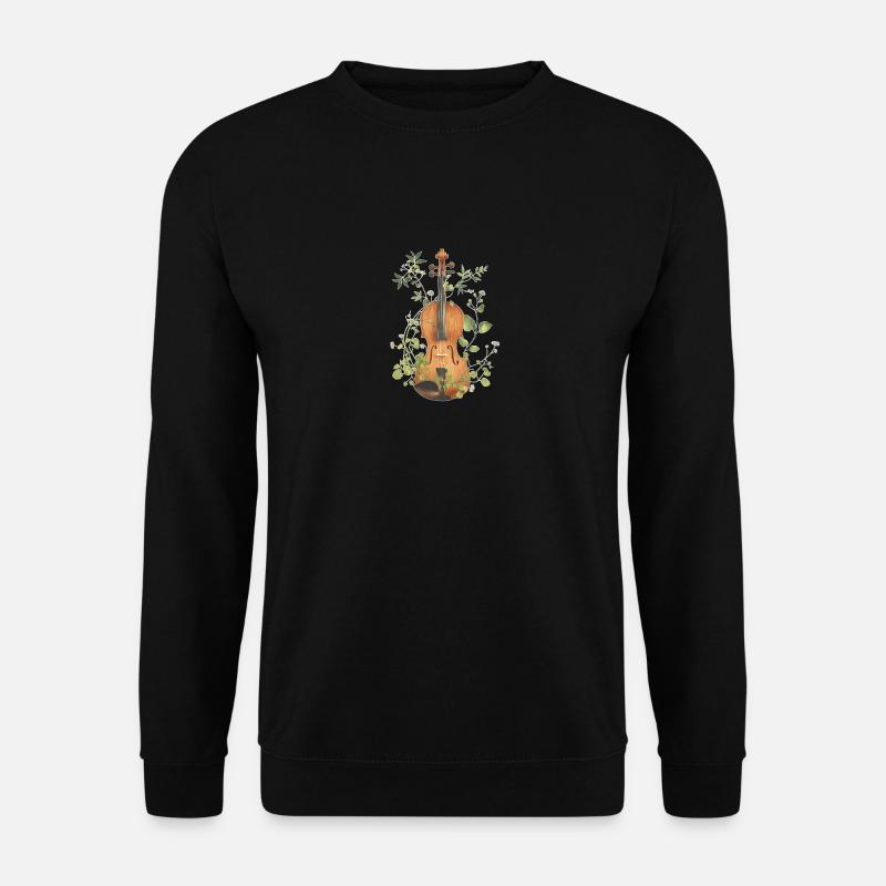 Geige Violine - Unisex Pullover - Schwarz