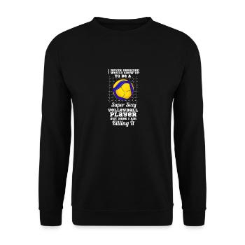 Super Sexy Volleyball Player - Unisex Pullover - Schwarz - Vorne - Alina (178cm) & Michal (187cm)