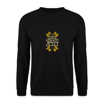 Lorel als Bachelor - Unisex Pullover - Schwarz - Vorne - Alina (178cm) & Michal (187cm)