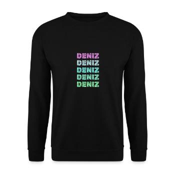 Deniz Deniz - Unisex Sweatshirt - black - Front - Alina (178cm) & Michal (187cm)