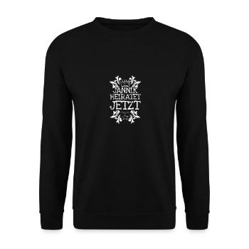 Bachelor Jannik - Unisex Sweatshirt - black - Front - Alina (178cm) & Michal (187cm)