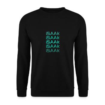 Cadeau pour Isaac - Sweat-shirt Unisexe - noir - Devant - Alina (178cm) & Michal (187cm)