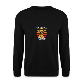 je suis à la retraite - Sweat-shirt Unisexe - noir - Devant - Alina (178cm) & Michal (187cm)