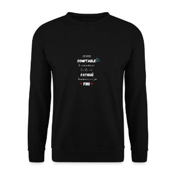 Buchhaltung Humor - Unisex Pullover - Schwarz - Vorne - Alina (178cm) & Michal (187cm)