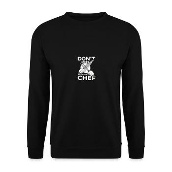 Koch Köchin Kochen Restaurant Kochkunst - Unisex Pullover - Schwarz - Vorne - Alina (178cm) & Michal (187cm)