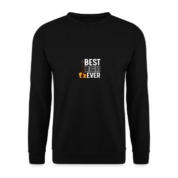 Best Dad Ever Gitarre Vater Gitarrist Musiker - Unisex Pullover - Schwarz - Vorne - Alina (178cm) & Michal (187cm)