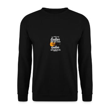 Gitarre Gitarrist Musiker Guitar - Unisex Pullover - Schwarz - Vorne - Alina (178cm) & Michal (187cm)