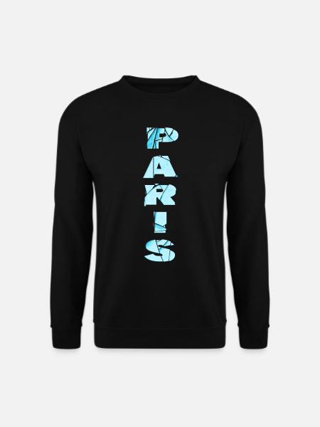 Paris Frankreich Stadt Schrift Skyline Heimat - Unisex Pullover - Schwarz