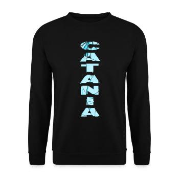 Catane Italie City Font Skyline Accueil - Sweat-shirt Unisexe - noir - Devant - Alina (178cm) & Michal (187cm)