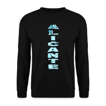 Alicante Espagne City Font Skyline Accueil - Sweat-shirt Unisexe - noir - Devant - Alina (178cm) & Michal (187cm)