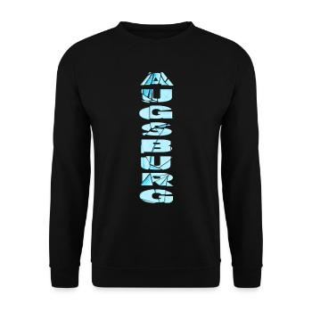 Augsburg Allemagne City Font Skyline Accueil - Sweat-shirt Unisexe - noir - Devant - Alina (178cm) & Michal (187cm)