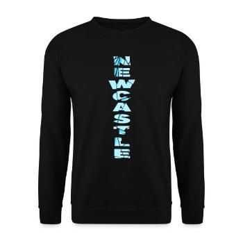 Newcastle Angleterre UK City Font Skyline Accueil - Sweat-shirt Unisexe - noir - Devant - Alina (178cm) & Michal (187cm)