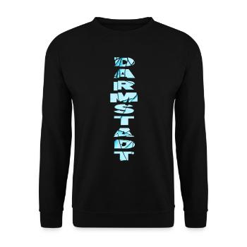 Darmstadt Germany City Font Skyline Home - Unisex Sweatshirt - black - Front - Alina (178cm) & Michal (187cm)