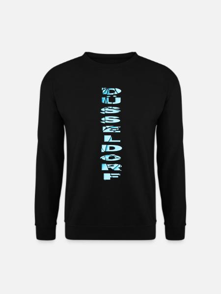 Düsseldorf Deutschland Stadt Schrift Skyline - Unisex Pullover - Schwarz