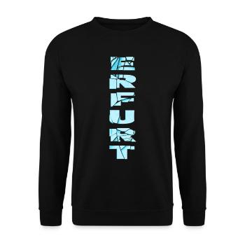 Erfurt Germany City Font Skyline Home - Unisex Sweatshirt - black - Front - Alina (178cm) & Michal (187cm)
