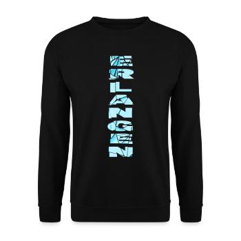Erlangen Germany City Font Skyline Home - Unisex Sweatshirt - black - Front - Alina (178cm) & Michal (187cm)