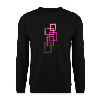 Geometry Minimal Pattern - Colors Ornament Design - Unisex Sweatshirt - black - Front - Alina (178cm) & Michal (187cm)