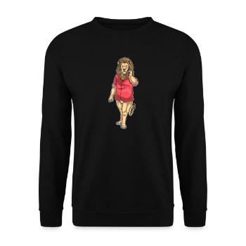Lion Dart Dart - Unisex Sweatshirt - black - Front - Alina (178cm) & Michal (187cm)