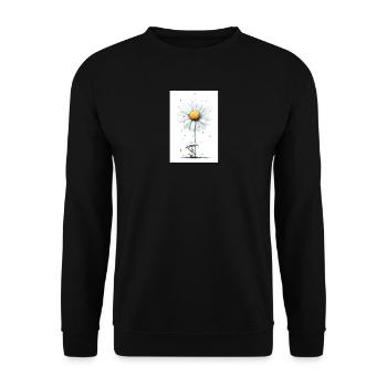 Gänseblümchen Bär mit Regenschirm - Unisex Pullover - Schwarz - Vorne - Alina (178cm) & Michal (187cm)