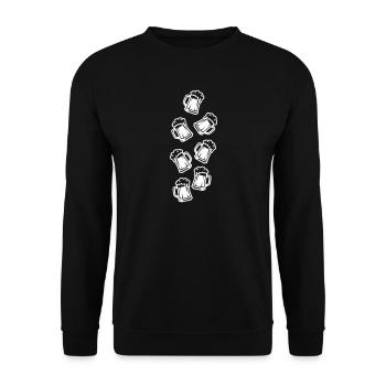 Beer Beer Glasses Beer Mug - Unisex Sweatshirt - black - Front - Alina (178cm) & Michal (187cm)