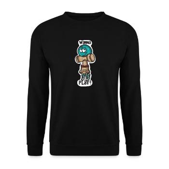 Do you want to play? - Unisex Sweatshirt - black - Front - Alina (178cm) & Michal (187cm)