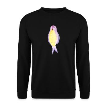 Schwalbe watercolor - Unisex Sweatshirt - black - Front - Alina (178cm) & Michal (187cm)