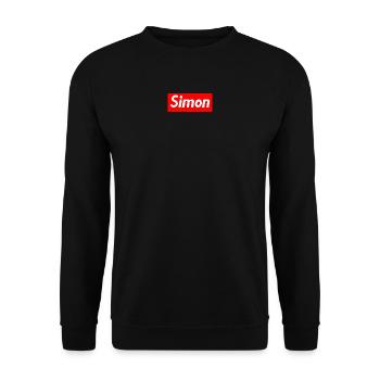 simon - Unisex Sweatshirt - black - Front - Alina (178cm) & Michal (187cm)