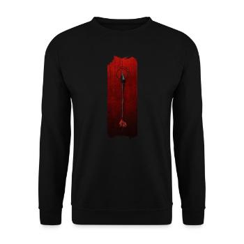 Piercing Precision: Arrow - Unisex Sweatshirt - black - Front - Alina (178cm) & Michal (187cm)