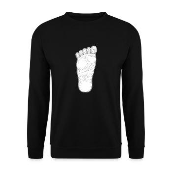 Bigfoot - footprint of a really big foot - Unisex Sweatshirt - black - Front - Alina (178cm) & Michal (187cm)