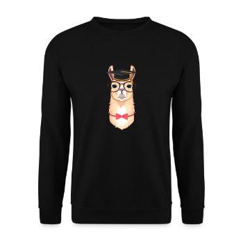 Alpaca Doctor Hat - Graduation Gift - Sweat-shirt Unisexe - noir - Devant - Alina (178cm) & Michal (187cm)