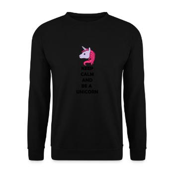 be_a_unicorn_02 - Unisex Pullover - Schwarz - Vorne - Alina (178cm) & Michal (187cm)