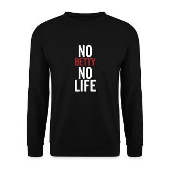 Pas de Betty Pas de vie - Sweat-shirt Unisexe - noir - Devant - Alina (178cm) & Michal (187cm)