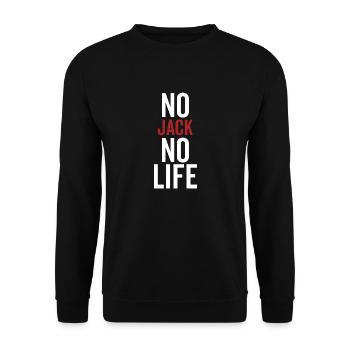 No Jack No Life - Unisex Sweatshirt - black - Front - Alina (178cm) & Michal (187cm)