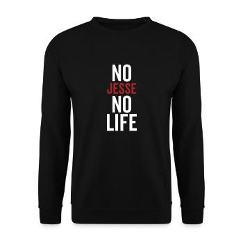 Nein Jesse Kein Leben - Unisex Pullover - Schwarz - Vorne - Alina (178cm) & Michal (187cm)