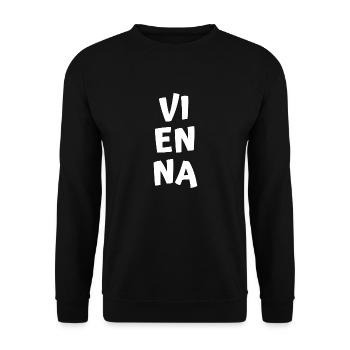 Vienna - Unisex Sweatshirt - black - Front - Alina (178cm) & Michal (187cm)