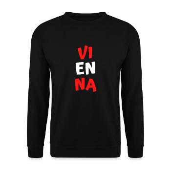 Vienna - Unisex Sweatshirt - black - Front - Alina (178cm) & Michal (187cm)