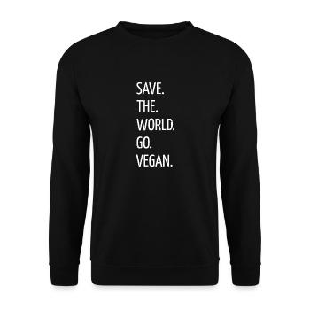 repas végétalien citation drôle blague amusante génial bday cool - Sweat-shirt Unisexe - noir - Devant - Alina (178cm) & Michal (187cm)