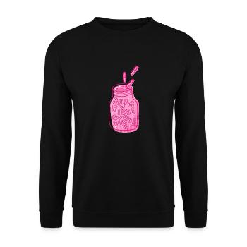 what if i lose my sparkle saying mental health - Unisex Sweatshirt - black - Front - Alina (178cm) & Michal (187cm)