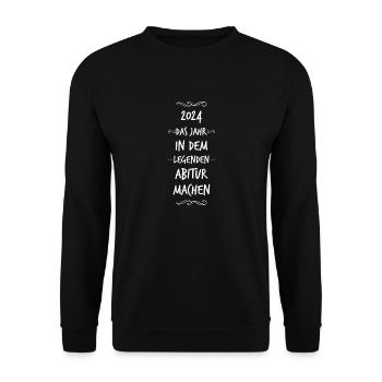 ABITUR Abi - Unisex Pullover - Schwarz - Vorne - Alina (178cm) & Michal (187cm)