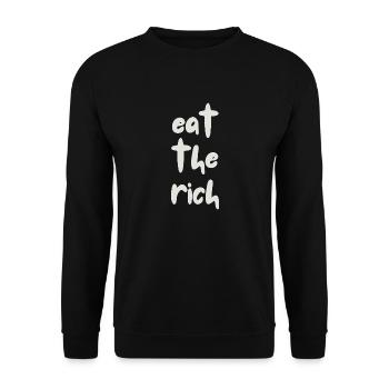 Mangez les riches - Sweat-shirt Unisexe - noir - Devant - Alina (178cm) & Michal (187cm)